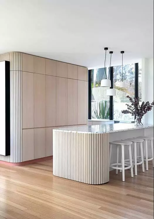 Kitchen Curved Fluted and Ribbed Joinery Details