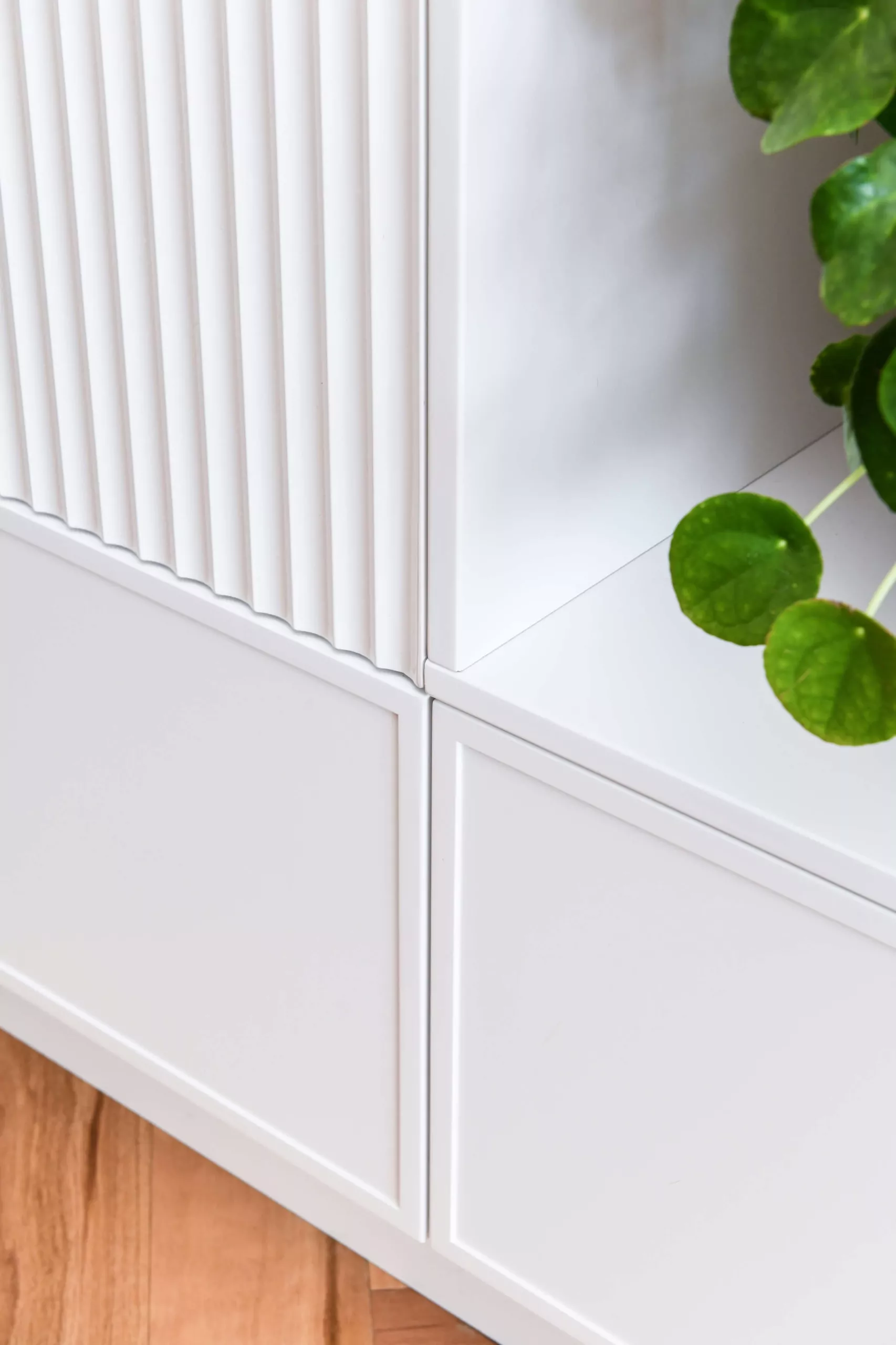 Shaker cabinetry with vertical fluted panel detail | Custom joinery by Improva, Redfern